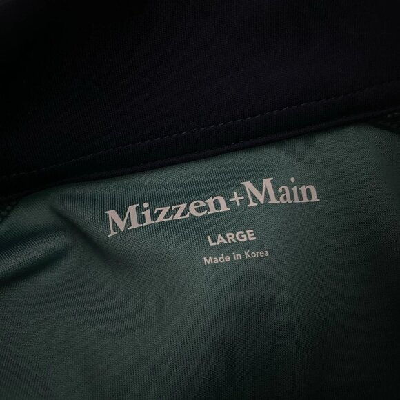 Mizzen + Main Mens Green Long Sleeve 1/4 Zip Casual Pullover Sweater Shirt Large - Picture 5 of 6